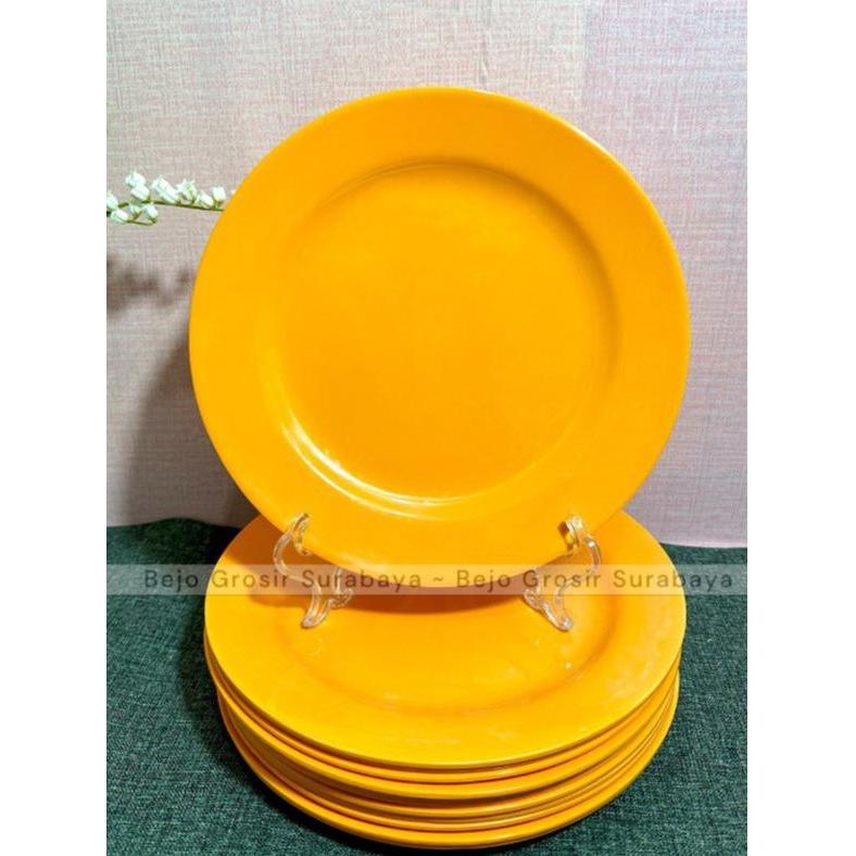 Paket Hemat 1 Lusin Piring Ceper Melamin 10 Inch 25 Cm - Piring Saji Prasmanan - Piring Lauk