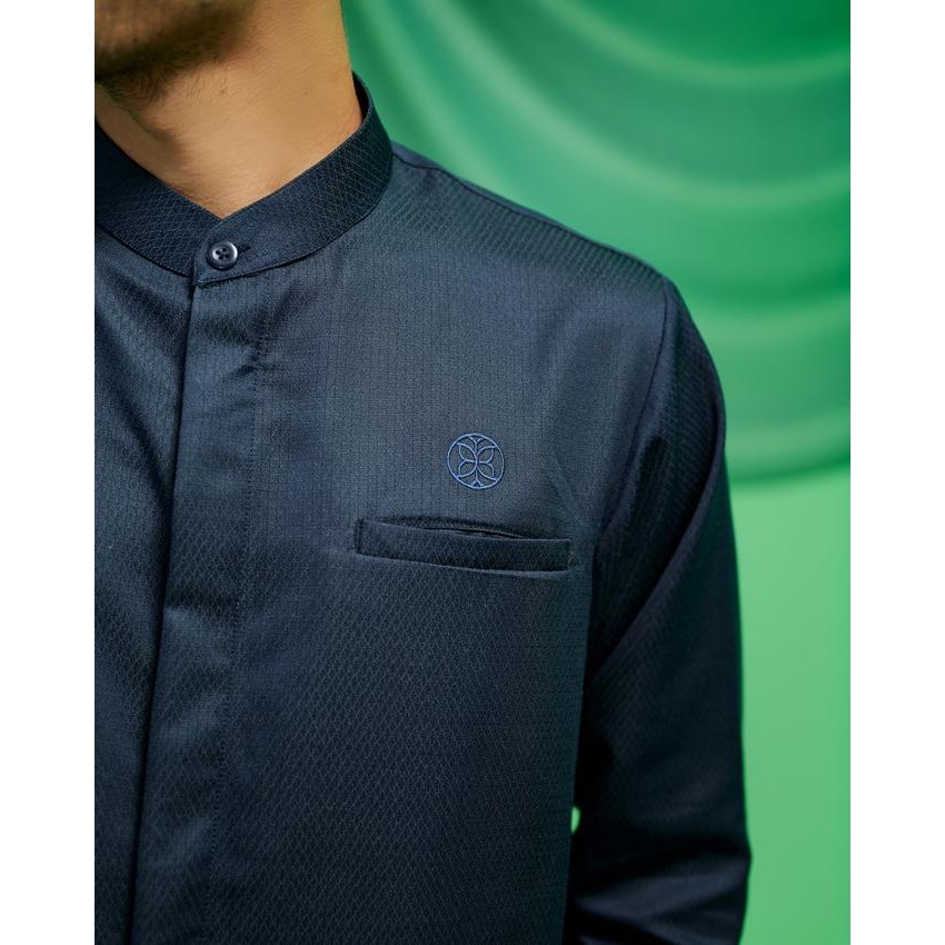 k468 Gerai Hawa - Syamil Kemeja Koko Pria Muslim Lengan Panjang Premium, Polos, & Daily -