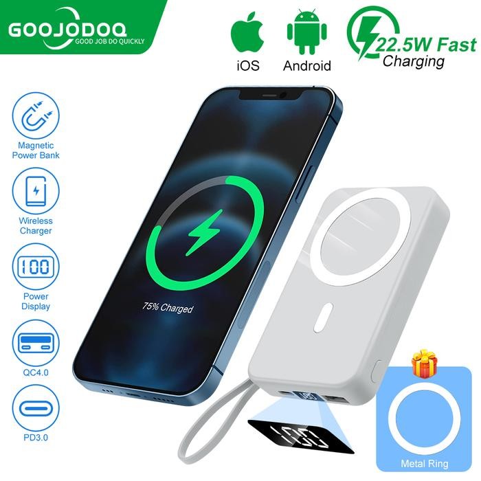 Magnetic Power Bank Wireless Charger QC4.0 Power Display 10000mah