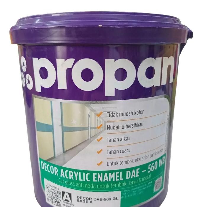 Propan Decor Acrylic Enamel Putih 2,5 Liter / Cat Glossy Anti Noda Untuk Tembok, kayu & metal
