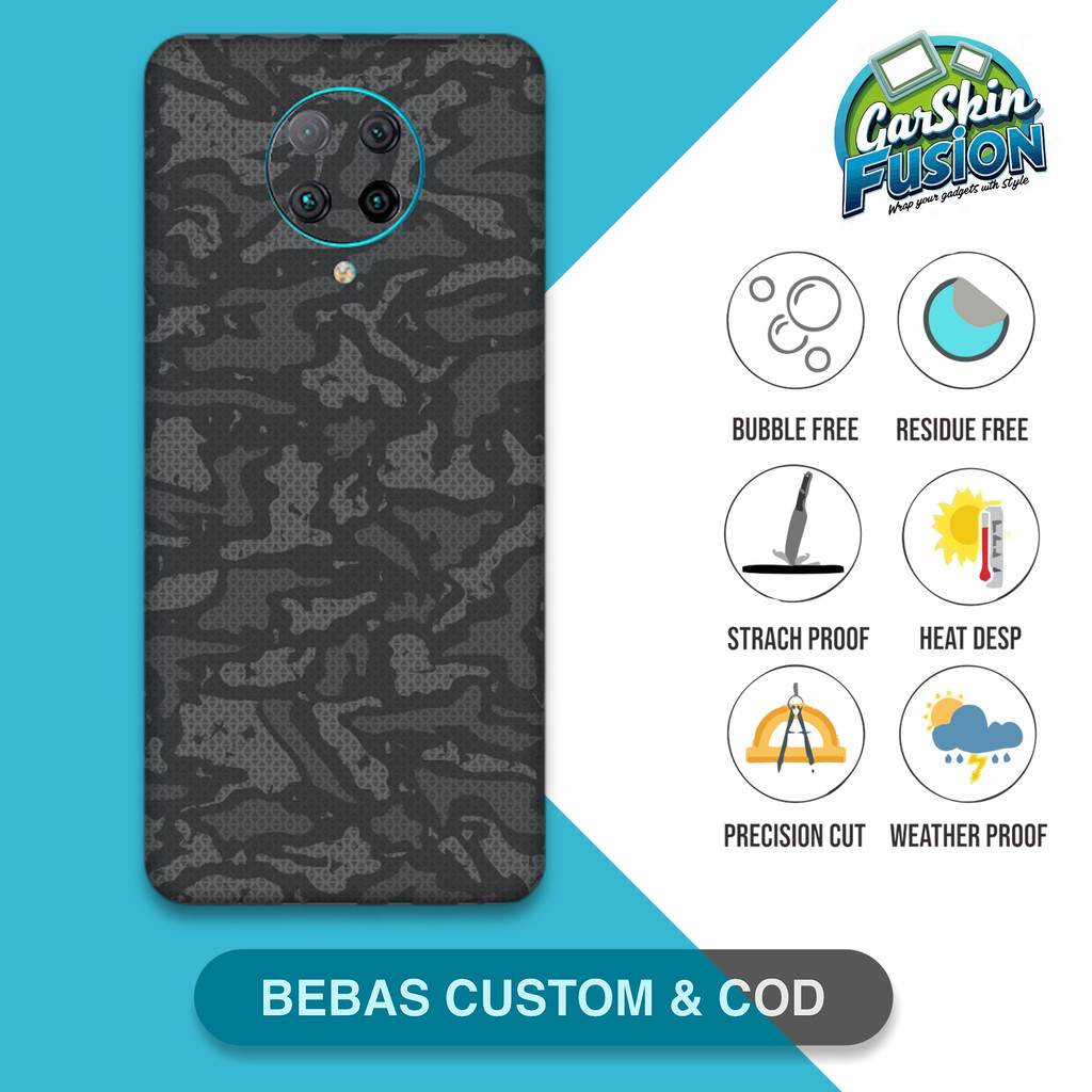 Garskin Skin Poco F2 Pro camo Anti-Scratch Protector Case | by Fusion Kode - 0Q5