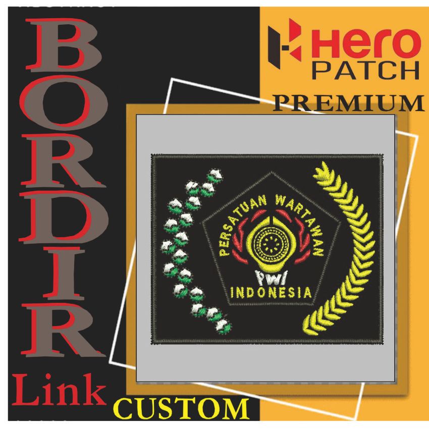 HP-422 PATCH BORDIR LOGO/EMBLEM PWI PERSATUAN WARTAWAN INDONESIA