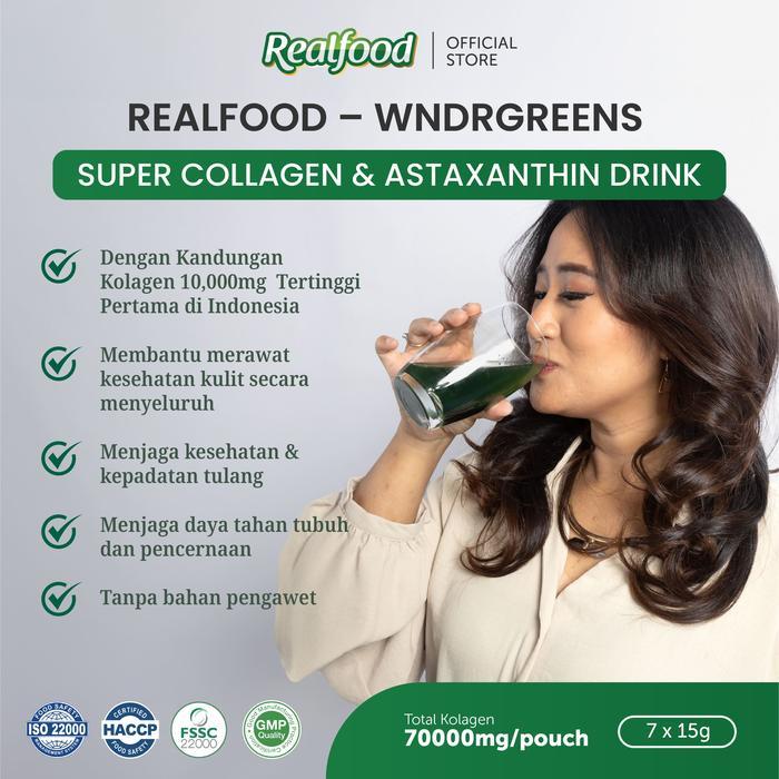 gugg- Realfood Wndrgreens Single Pouch Super 10,000Mg Collagen BirdS Nest Drink I Minuman