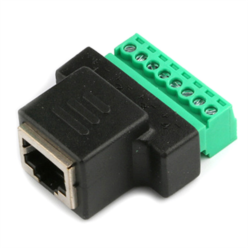 RJ45 FEMALE TO SCREW TERMINAL 8 PIN CONNECTOR ETHERNET CABLE EXTENDER ADAPTER HIGH QUALITY NETWORK