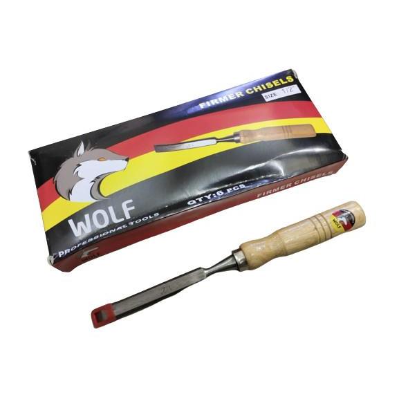 DDS480 - Pahat Kayu Gagang Kayu 1/2" Inch GLX Wolf 12mm Tatah Ukir Cungkil Kayu Carving Knife
