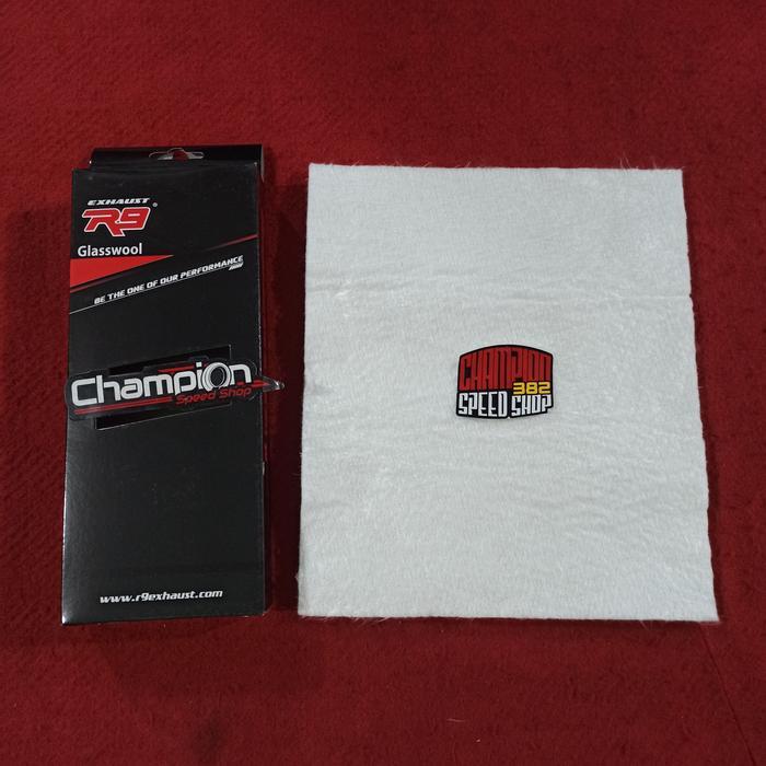 ORIGINAL Glasswool Gaspul Putih Peredam Knalpot R9 Exhaust Universal 25x28cm READY STOCK