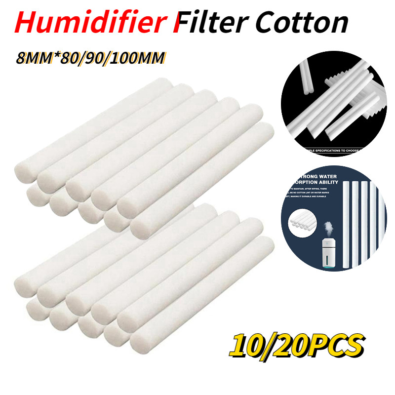 10/20 Pcs 8Mm Humidifier Filter Cotton Swab Core Usb Air Ultrasonic Humidifier Aroma Diffuser