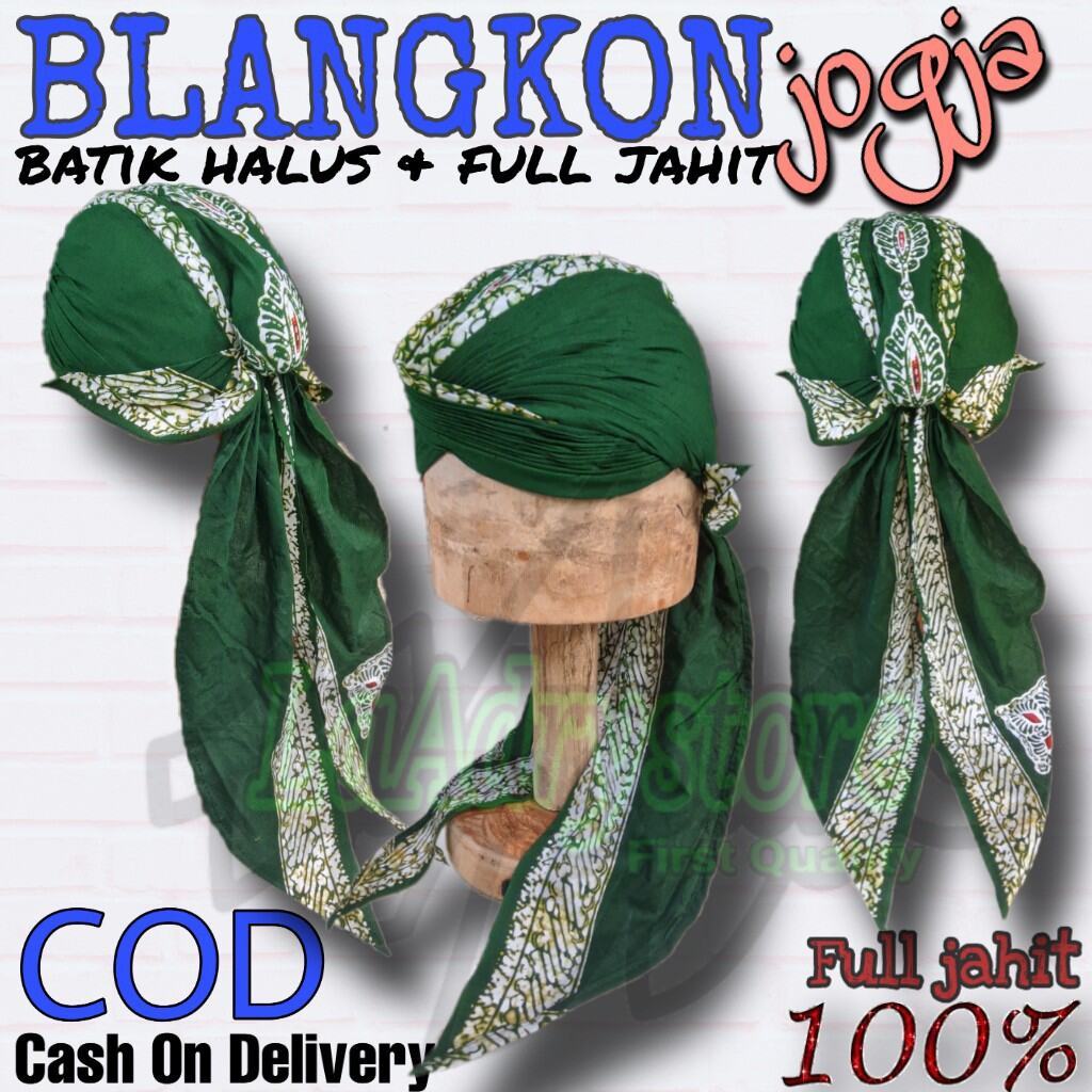 Blangkon jogja batik kembang kates alusan sliwir panjang, dewasa dan anak bisa lipat dan cuci