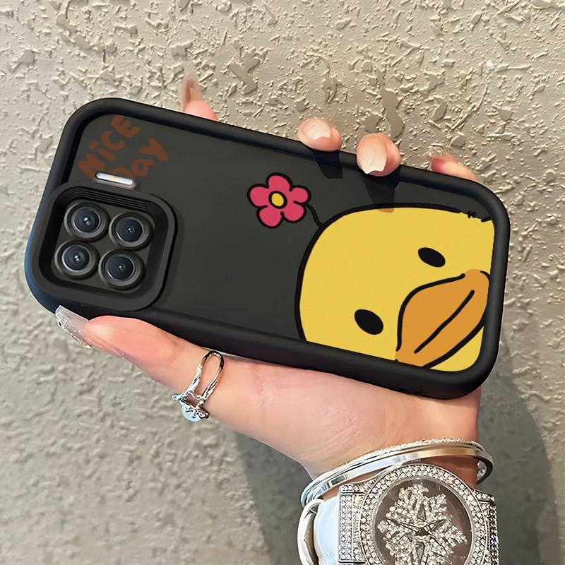 Casing Hp OPPO A93 F17 Pro OPPO Reno 4F Reno 4 Lite Case Casing Bebek Kuning Kecil pola HP Kasing Si