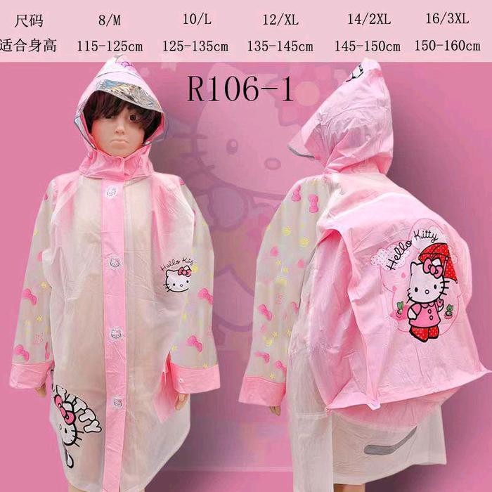 ASLI Jas hujan anak ransel / Mantel hujan anak / Jaket hujan anak dengan tas ransel READY STOCK