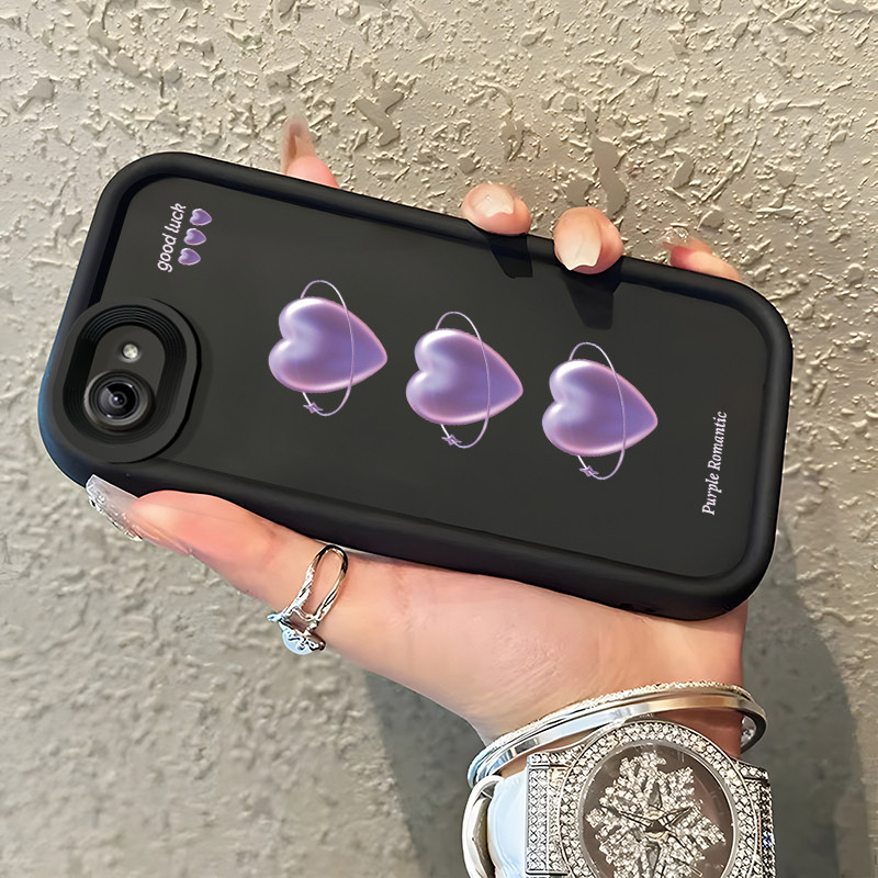 Casing Hp Untuk VIVO Y81 VIVO Y81i VIVO Y81s VIVO Y83 Case Hati ungu Softcase Kesing Premium Matte C