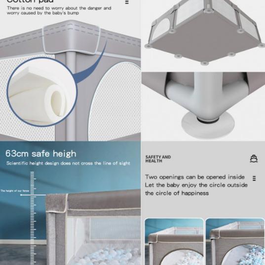 KURU PP901 Baby Playpen Playmat Tempat Bermain Anak Pagar Main Anak