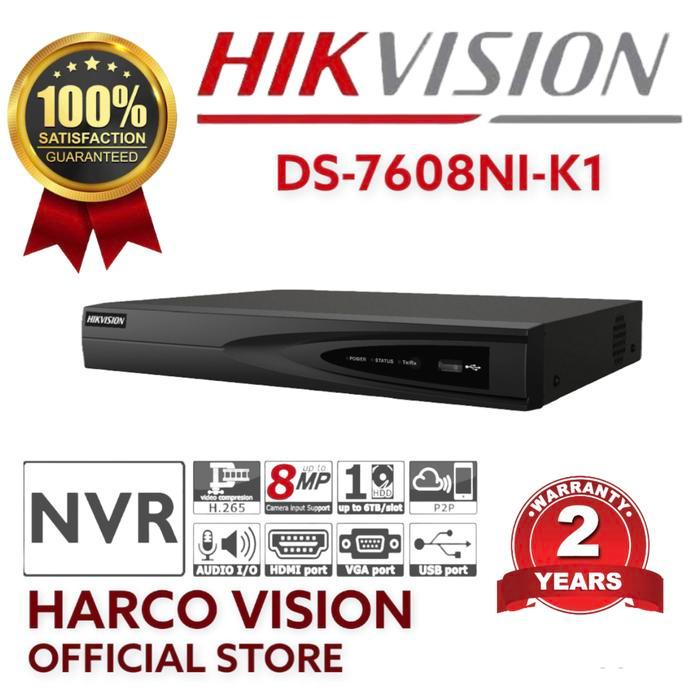 BERGARANSI NVR HIKVISION 8 CHANNEL DS-7608NI-K1 NVR 8CH HIKVISION