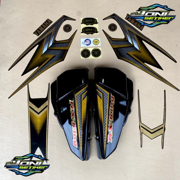 COVER BOK AKI RX KING HITAM FULLSET STRIPING SE GOLD 2004 TEPONG AKI RX KING HITAM BOK AKI RX KING