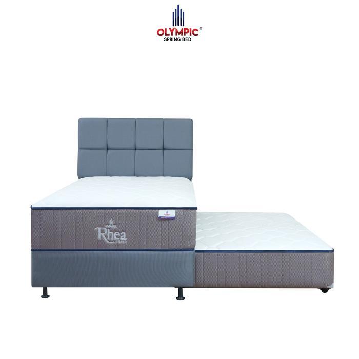 Tempat Tidur Anak Bed dorong sorong Matras Olympic Springbed Rhea Silver Series dengan Feel Medium