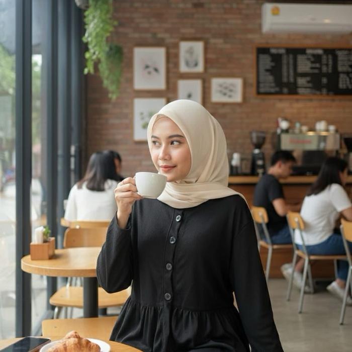 Vaila Peplumknit / Cardingan Knit / Auter Knit Cardigan Lengan Panjang Cardigan Knit Atasan Wanitan