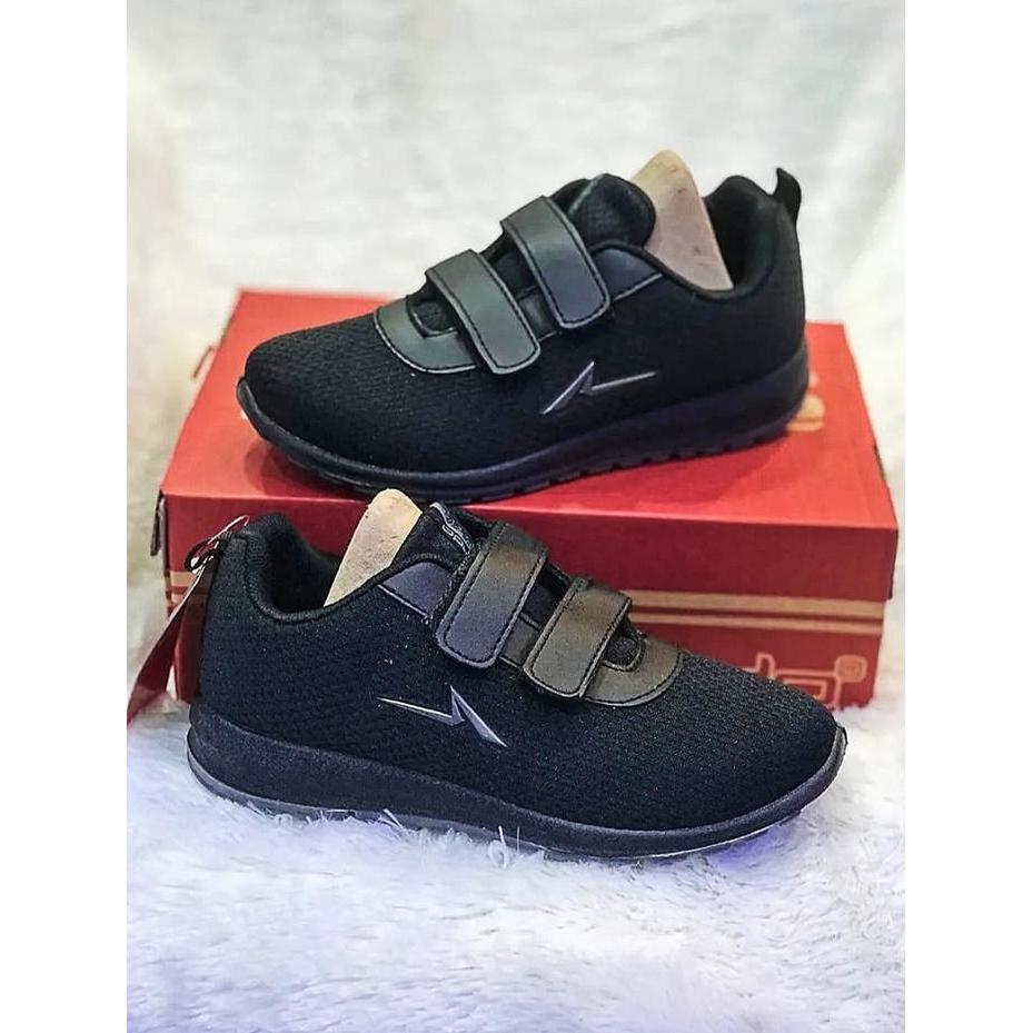 Homyped Levieree - Sepatu Sneakers Ando Liam 29-38 Pria Anak Sampai Dewasa - Hitam&Hitam Putih