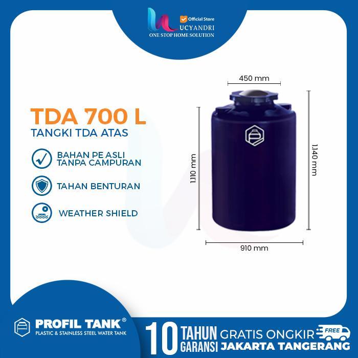 Tangki Air Plastik Profil Tank 700 Liter TDA - Biru