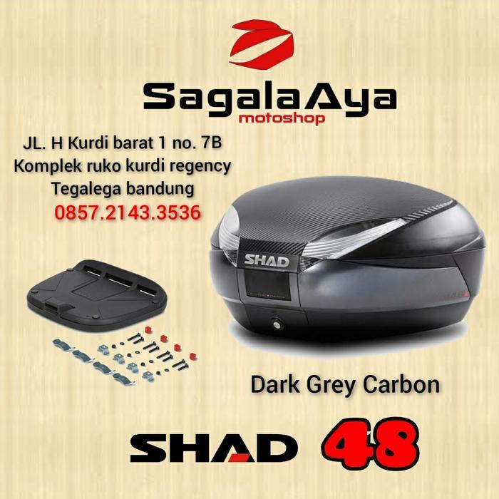 BERKUALITAS Box motor shad 48 cover carbon dark grey
