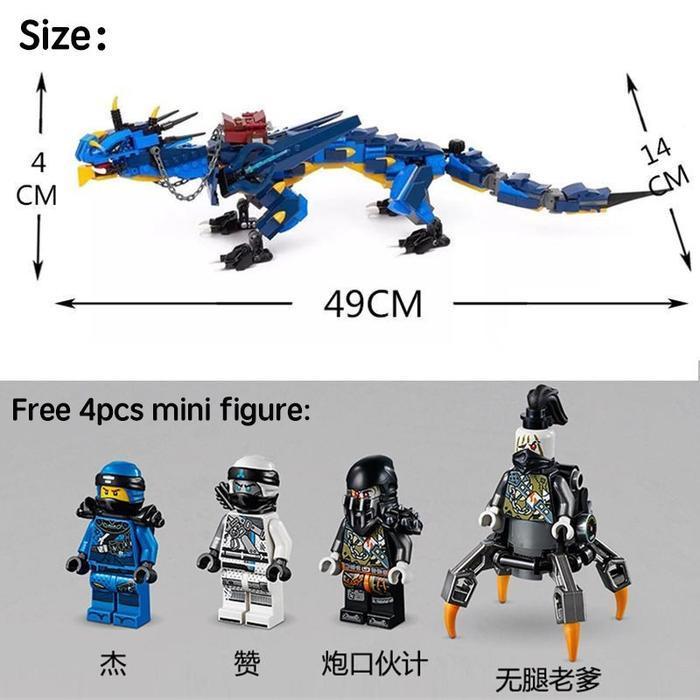 LELE MAINAN EDUKASI ANAK BRICKS NINJAGO DRAGON MODEL SUSUN MAINAN NINJ SERI MAINAN ANAK LAKI-LAKI