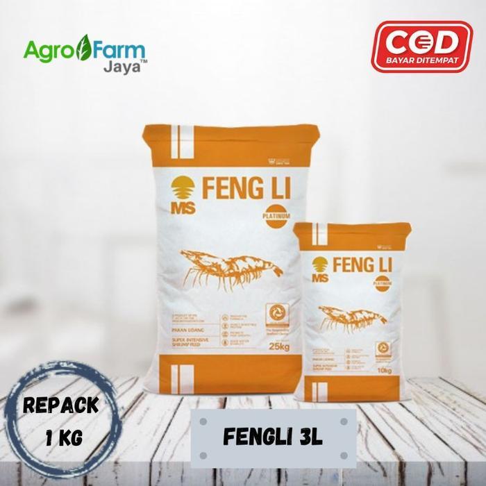 Pakan Fengli 3L udang Lobster Burayak Ikan Repack 1 Kg