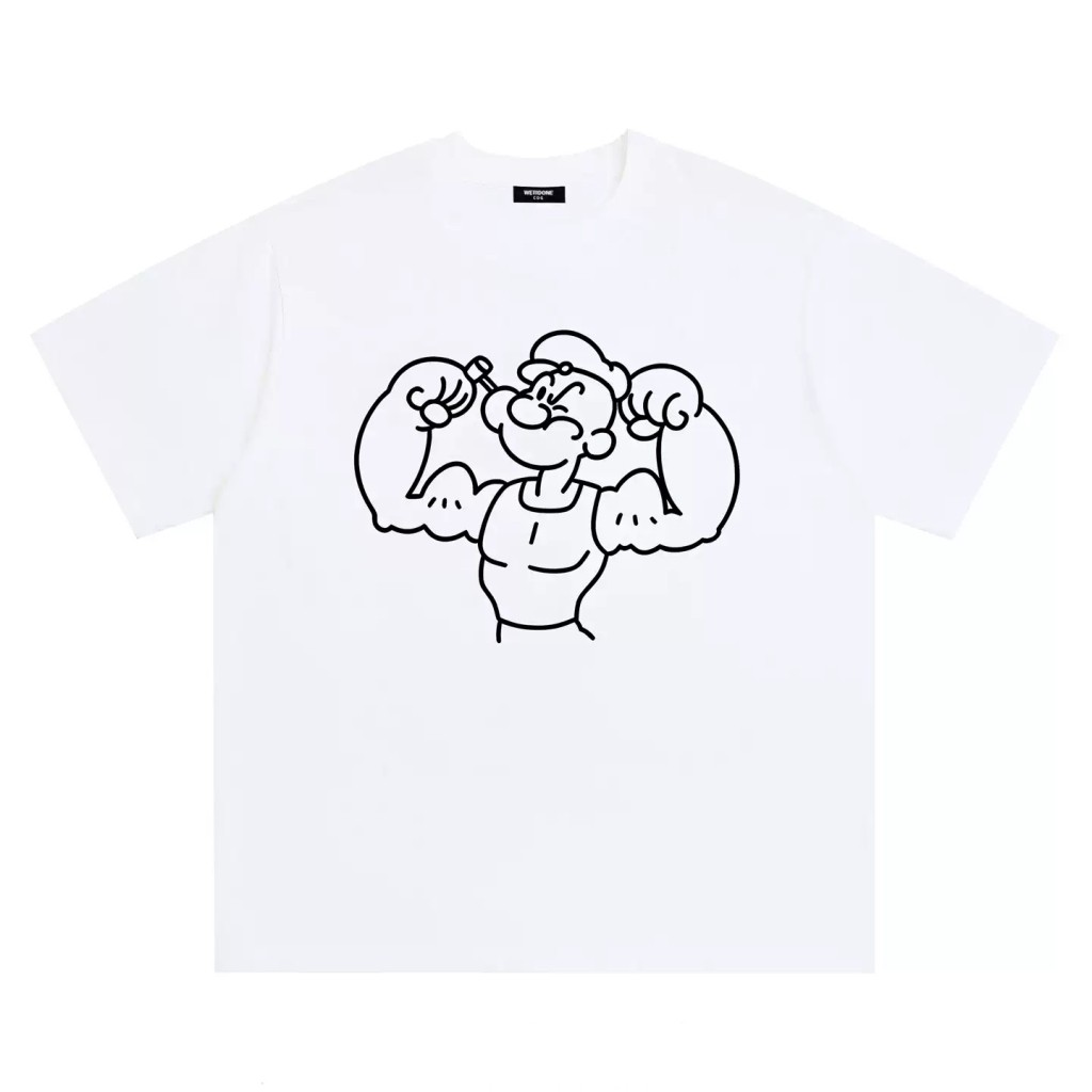 Kaos Oversize Popeye Heavyweight Official Merchandise Laris