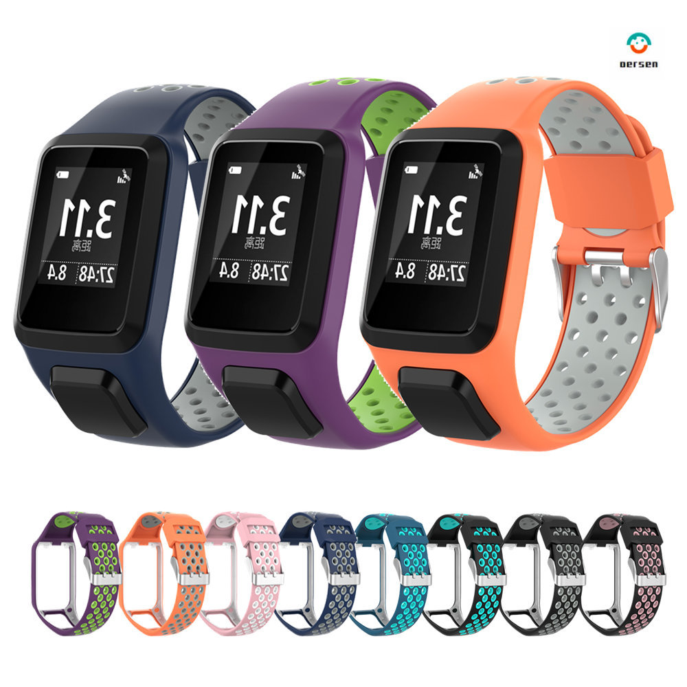 Silicone Watch Strap For Tomtom 2 3 Band Runner 3 Adventurer Golfer Runner 2 Cardio/Spark 3 Music