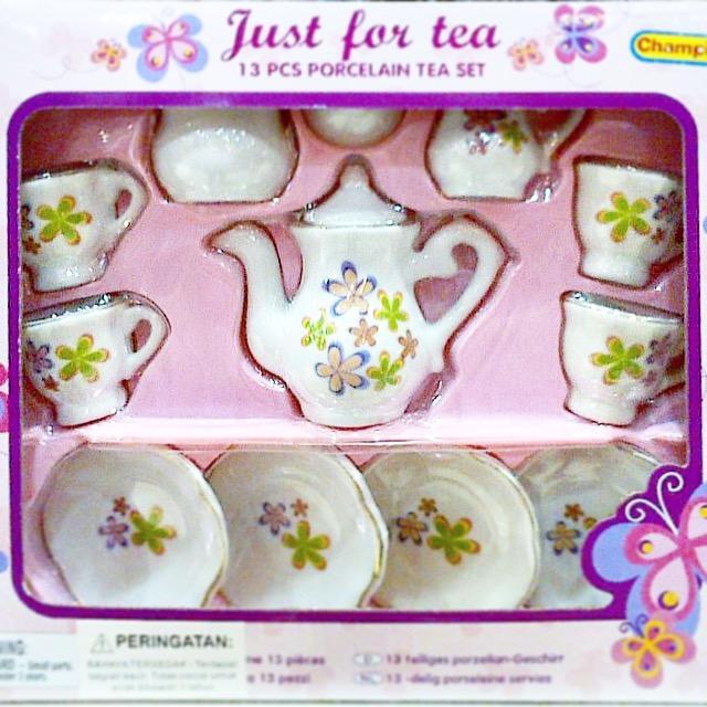 READY Tea Set Kecil PUTIH corak bunga, teko KLASIK ANTIK