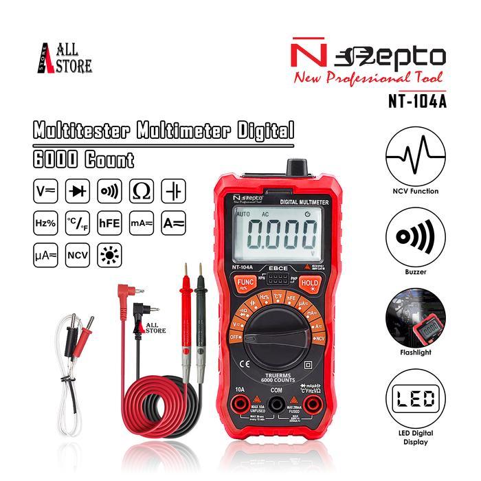 Nepto Nt-104A Multimeter Digital Pengukur Arus Listrik Multitester Ncv