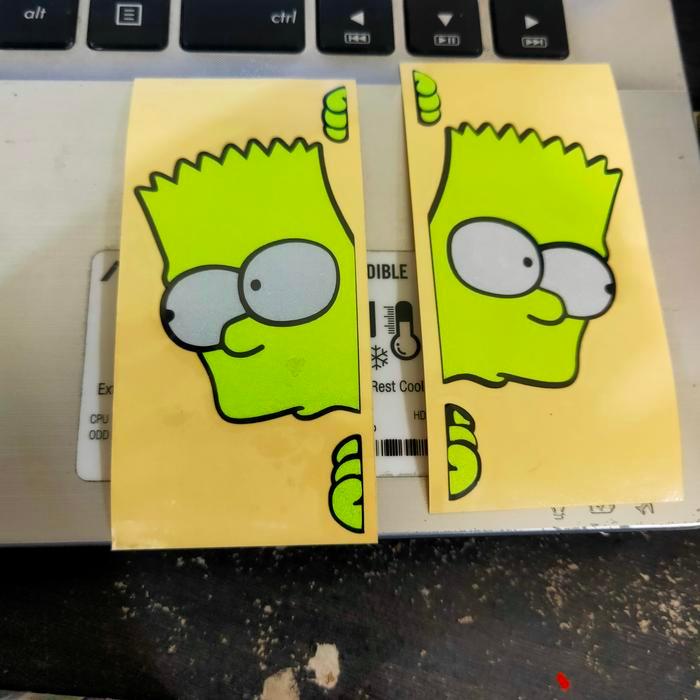 stiker cutting Simpsons stabillo stiker motor