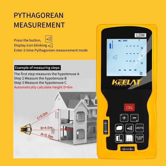 PROMO KEELAT 100M Pengintai Laser Digital Pengukur Jarak Laser Inframerah Pengukur Jarak Laser