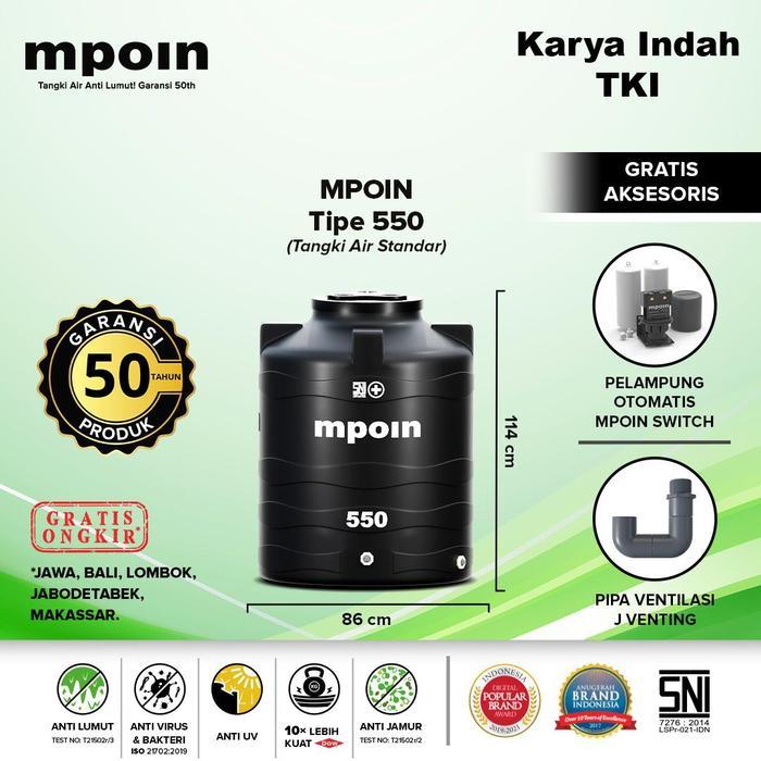 TOREN AIR MPOIN W550 550L WATER TANK TOREN TANDON HITAM 550 L W 550