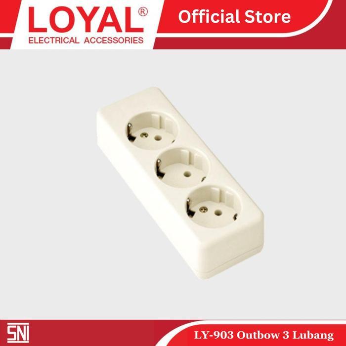 Loyal Stop Kontak Outbow Stopkontak 3 Lubang LY 903 LY903 (B)