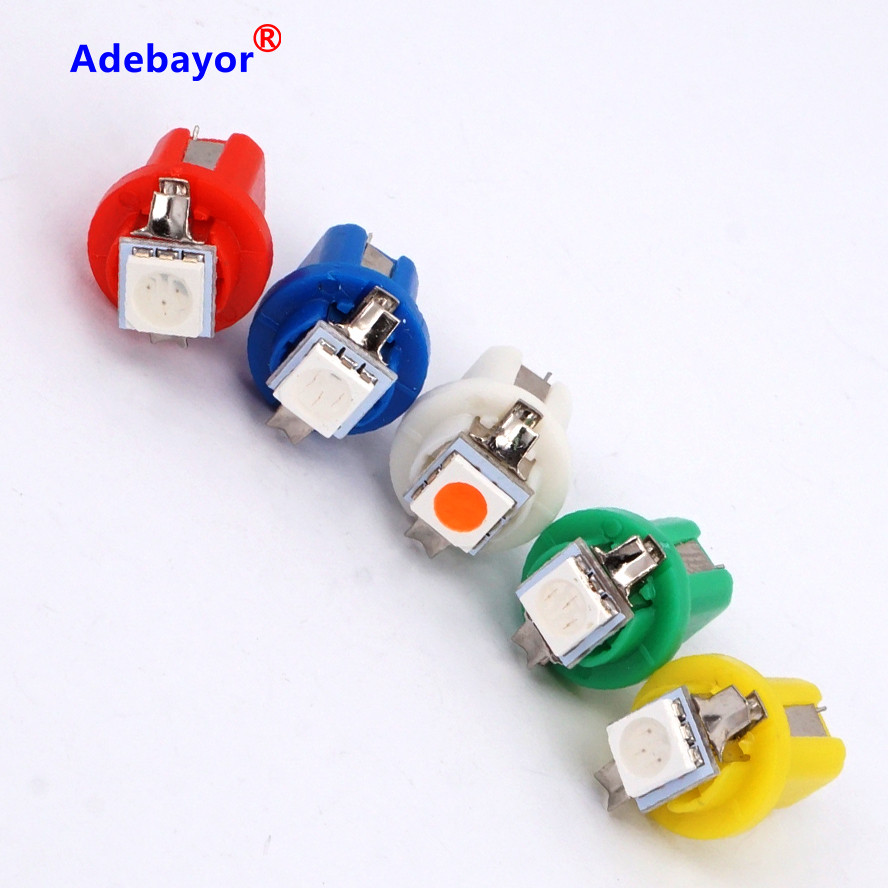 200pcs T5 B8.5 B8.5D Led t5 1 Smd 5050 led Car Light Instrument