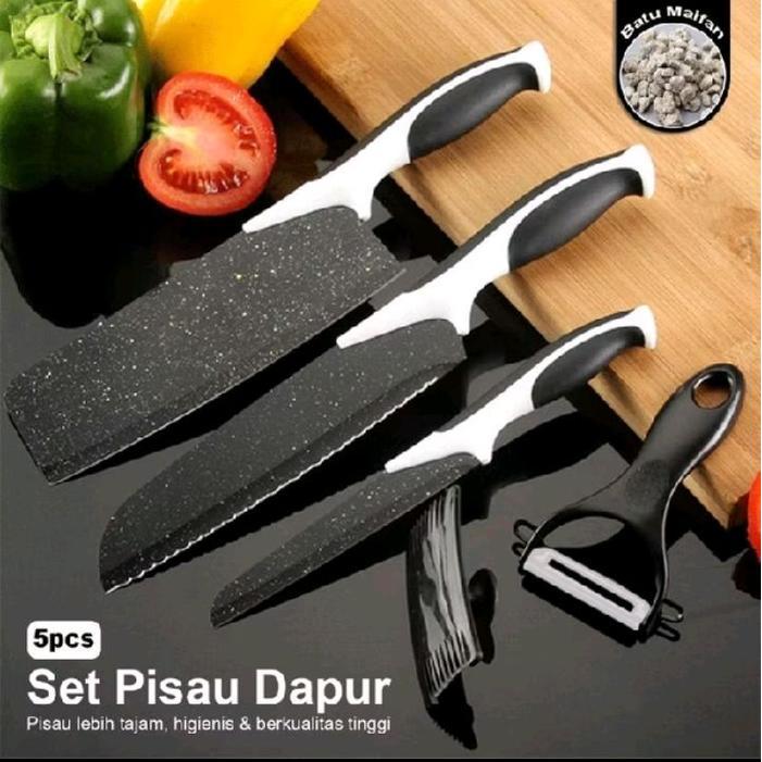 PISAU DAPUR J13 SET 5/PISAU KERAMIK SET KITCHENWARE STAINLESS