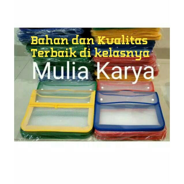 Map Plastik Kancing / Map Zipper Bag Kancing Restleting
