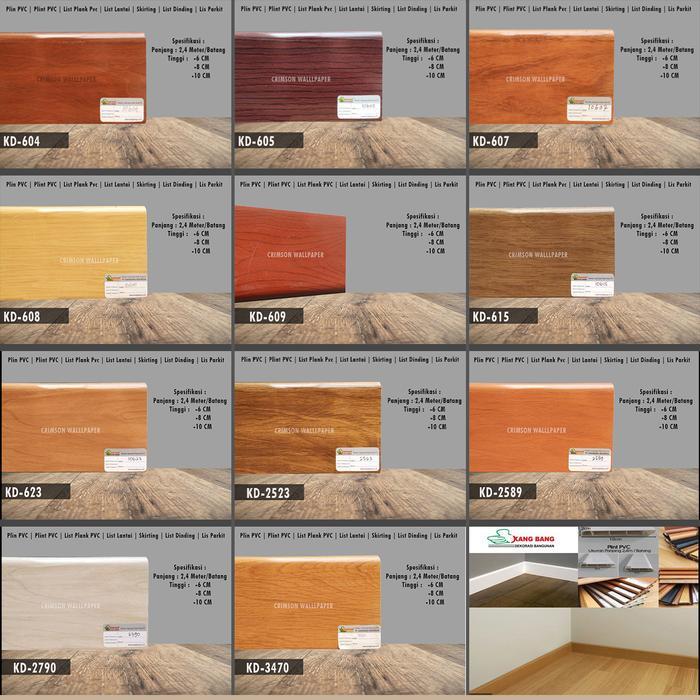 SALE LIST LANTAI PVC PLINT LANTAI LIST PLANG DINDING LIST PARKIT Putih Doff Vinyl