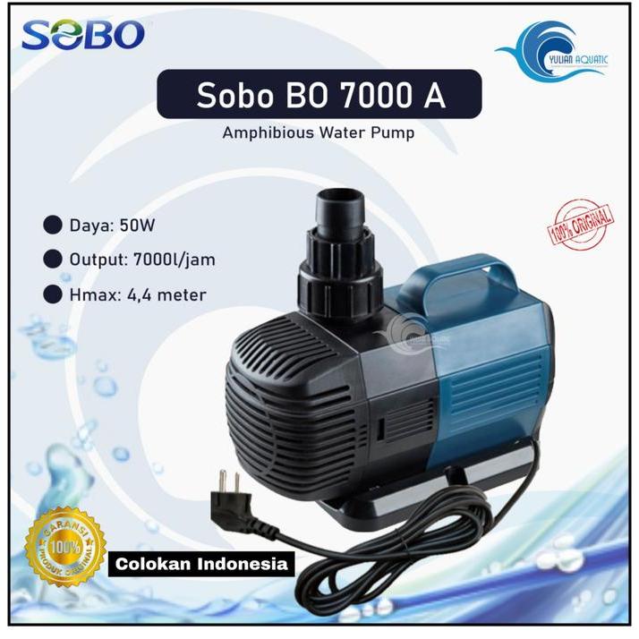 Sobo BO 7000A Amphibious Water Pump Pompa Darat dan Celup