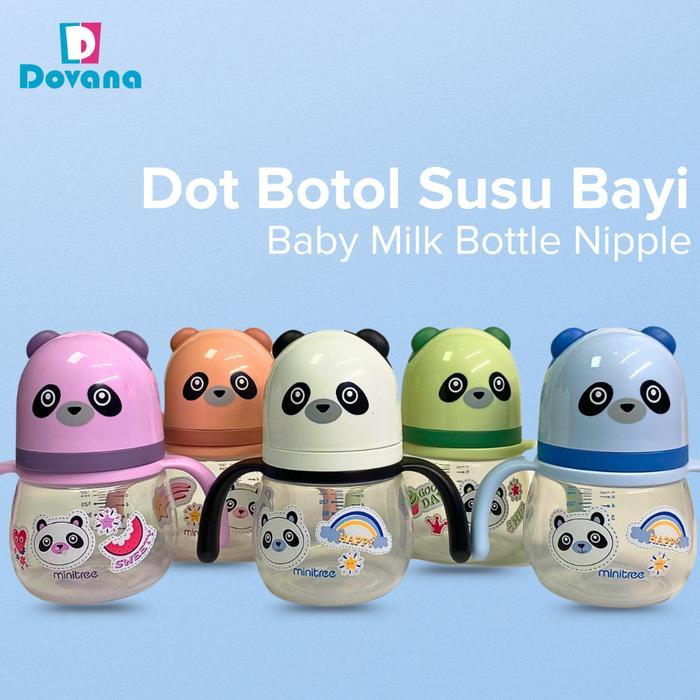 Botol Susu Bayi Praktis Dovana Dot Botol Susu Zr-112 Bayi Wide Neck Karakter Panda Handheld Dot