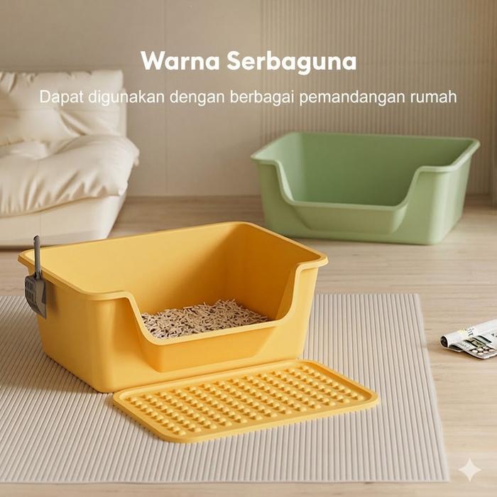 READY B 503720cm Litter Box Kucing Box Pasir Kucing Baskom Pasir Kucing Bak Pasir Kucing