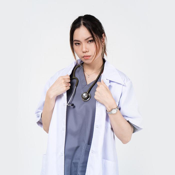LINCURT Jas Laboratorium Premium Drill BIG SIZE Bahan American Drill Lengan Panjang & Pendek Roll