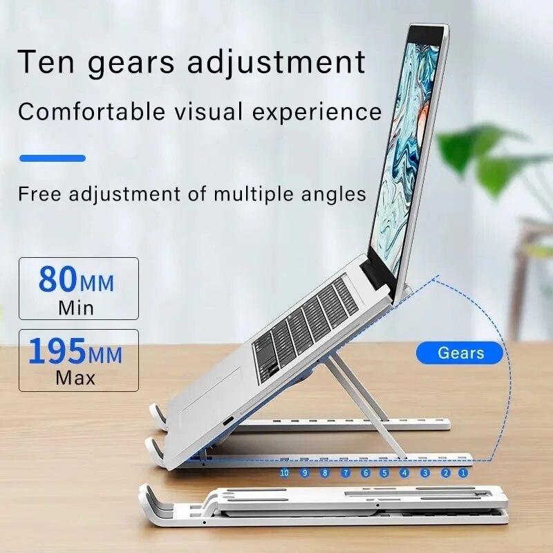 Laptop Riser Stand for Macbook Pro Air Lenovo  Notebook Cooling Pad Invisible Laptop Holding