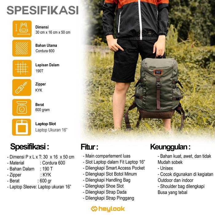 Eiger - Tas Ransel Gunung Hameru Backpack Carrier Hiking Camping Outdoor 40L Cordura 600 Unisex