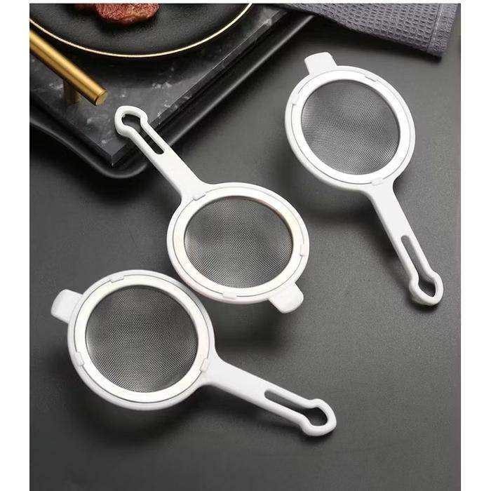 Saringan Teh / Saringan Ampas Kopi / Saringan Stainless Steel Mpasi /Saringan Mpasi Gagang Plastik