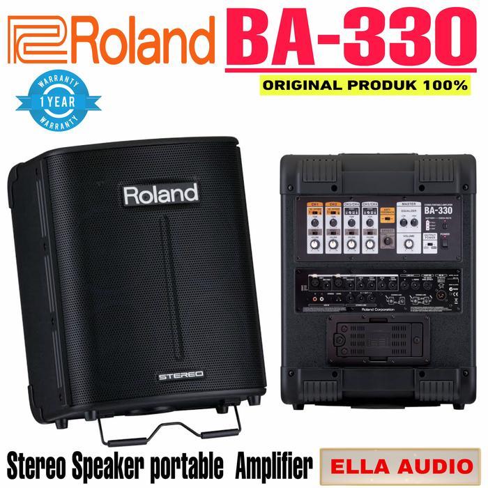 Roland BA 330 Stereo Speaker Portable Pa System roland BA330