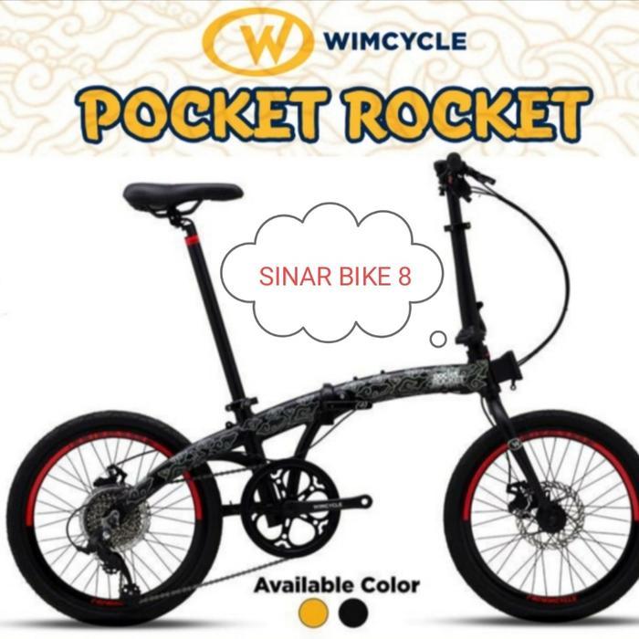 Sepeda Lipat 20 Inch WIMCYCLE POCKET ROCKET ALLOY 8 Speed