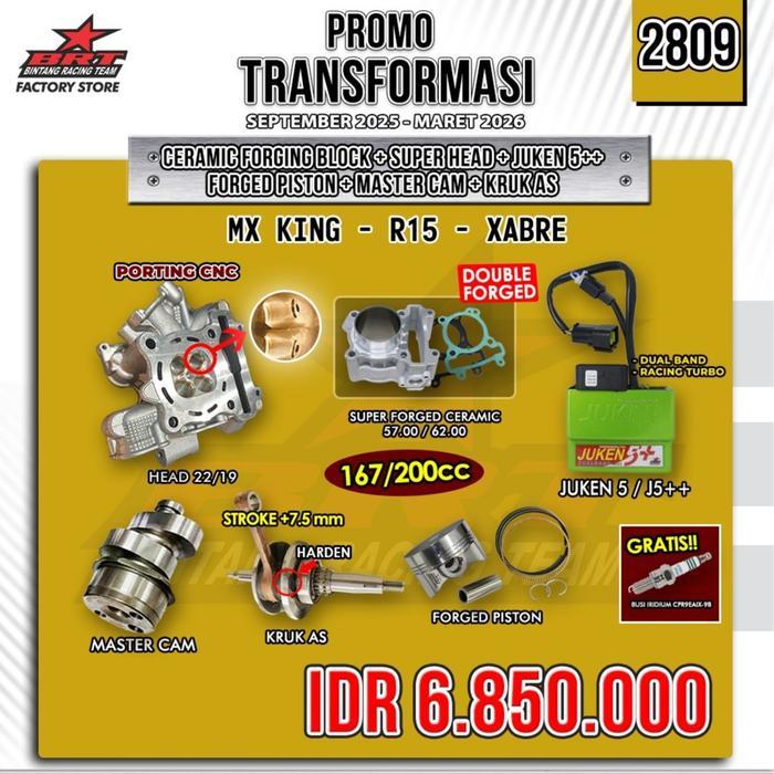 PAKET BORE UP 167CC 200CC BRT MX KING VIXION NVL - PAKET
