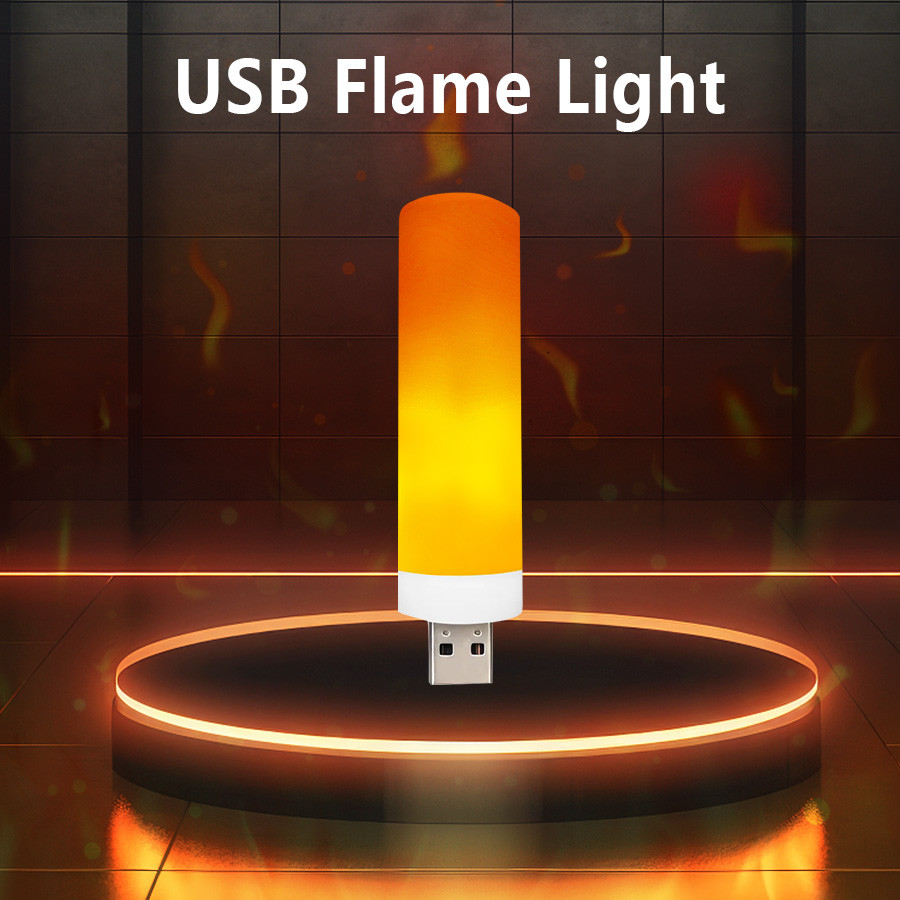 USB LED Flame Light Dynami Flame Effet Fire Light Bulb USB Atmosphere Light LED orn Bulb Garden Deor