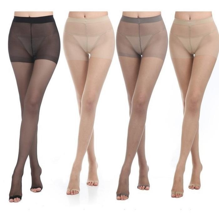 Stocking Hitam Transparan Stocking Open Toe Stocking Jari Pantyhose Stocking