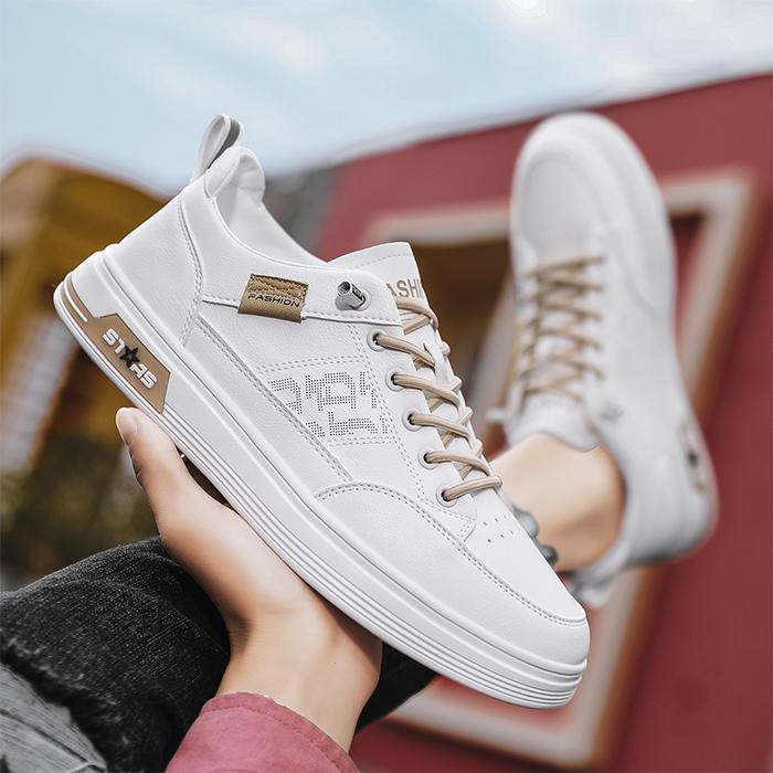 Eiger - Sepatu Sneakers Pria Sepatu Casual Cowok Bahan Kulit Sepatu Kerja Formal Kekinian Antiselip